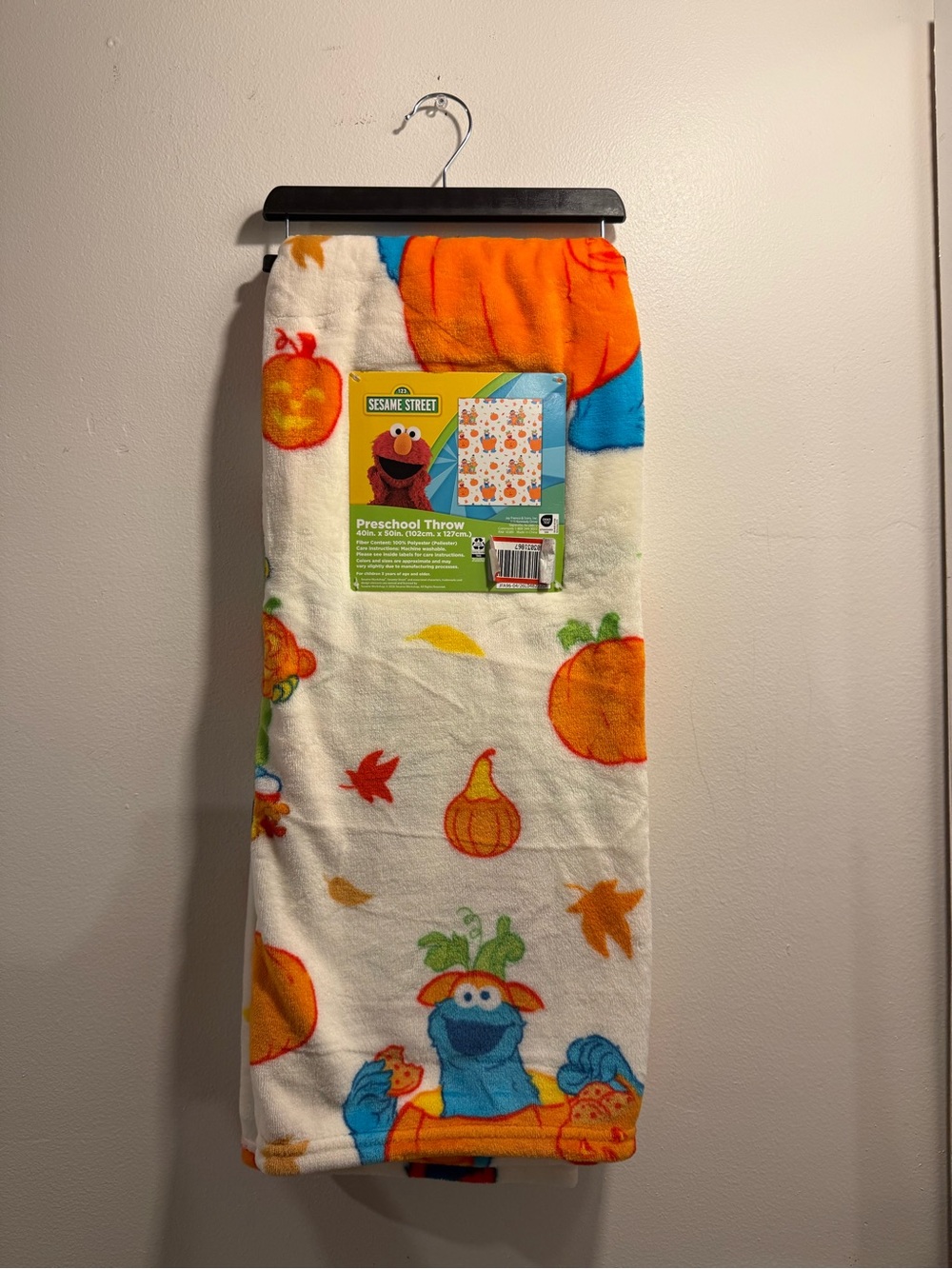 Sesame Street Toddler Halloween Blanket Throw NWT